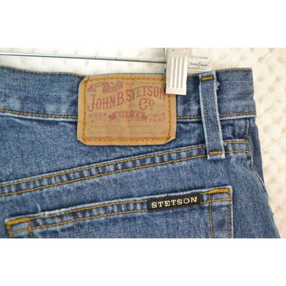 John B Stetson 1520 Men's 33x30 Medium Wash Standard Straight Leg Jeans - Picture 14 of 15